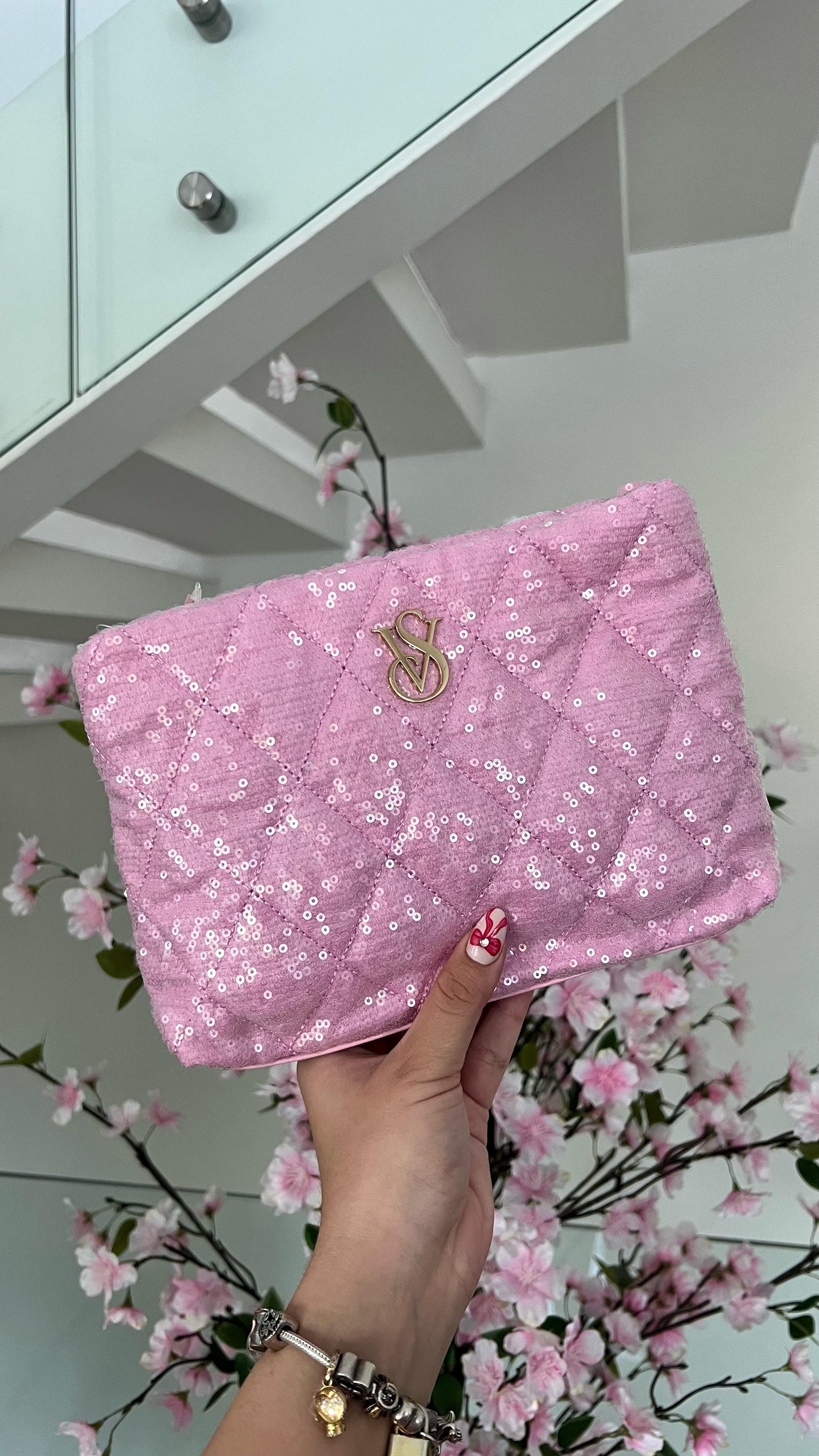 Neceser Rosa con Lentejuelas de Victoria’s Secret 💖✨