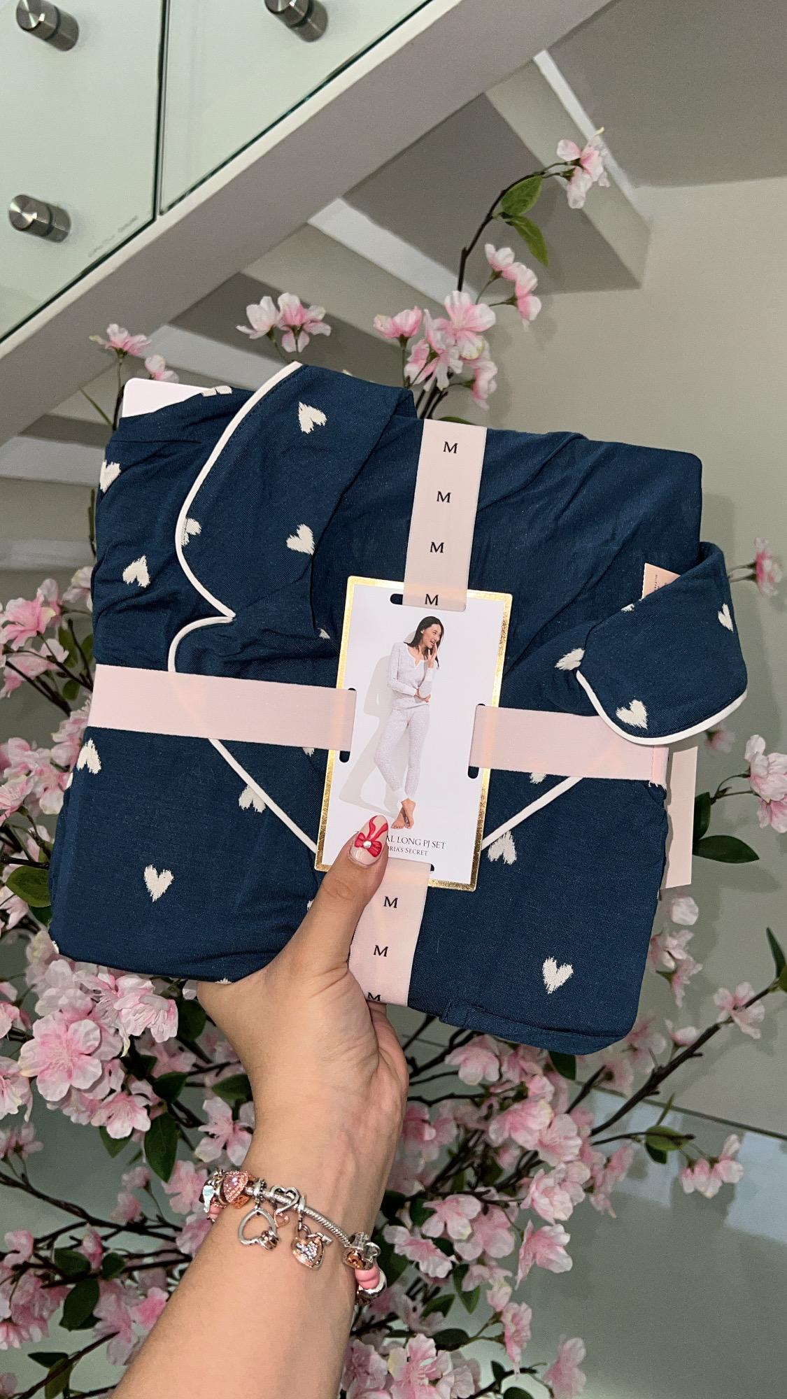 Pijama Flannel Long PJ Set Victoria’s Secret 💙🤍