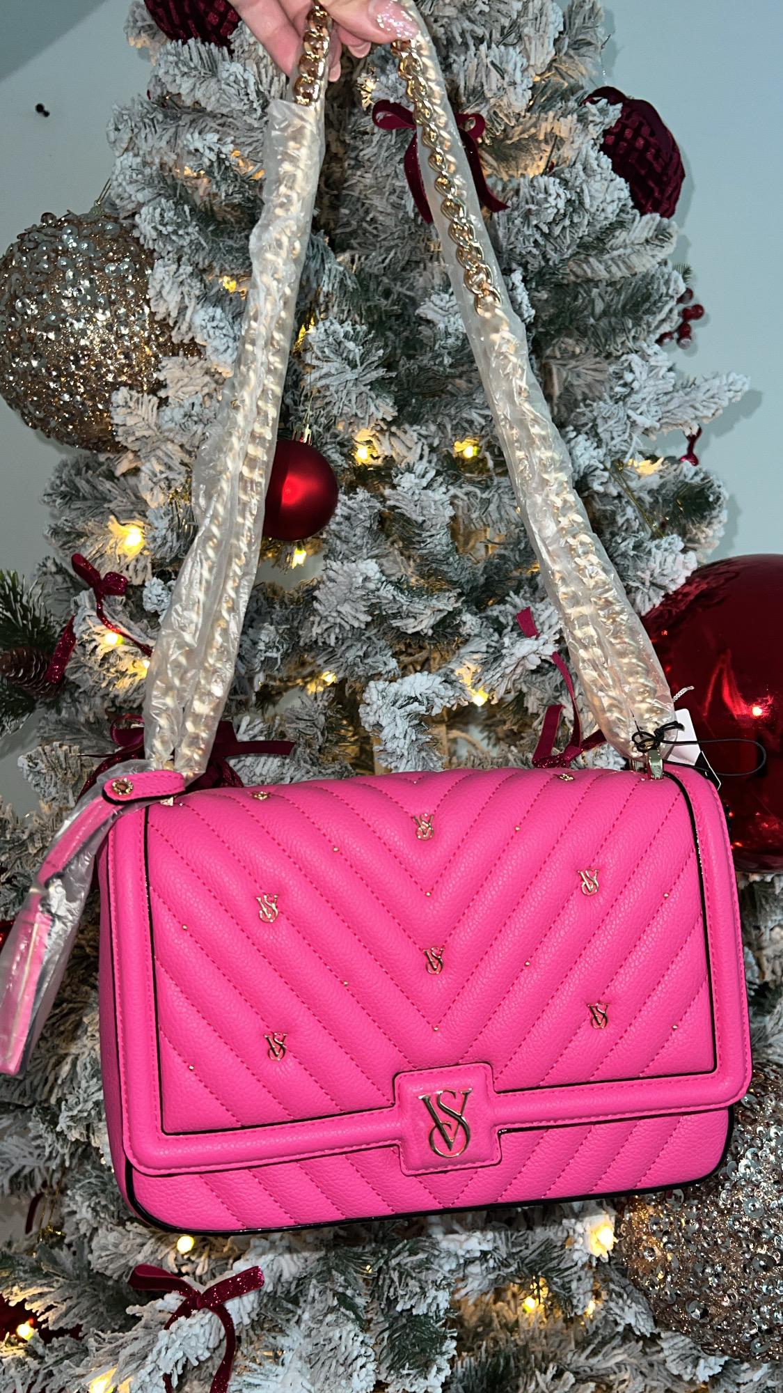 Cross Body Rosa con logo dorado