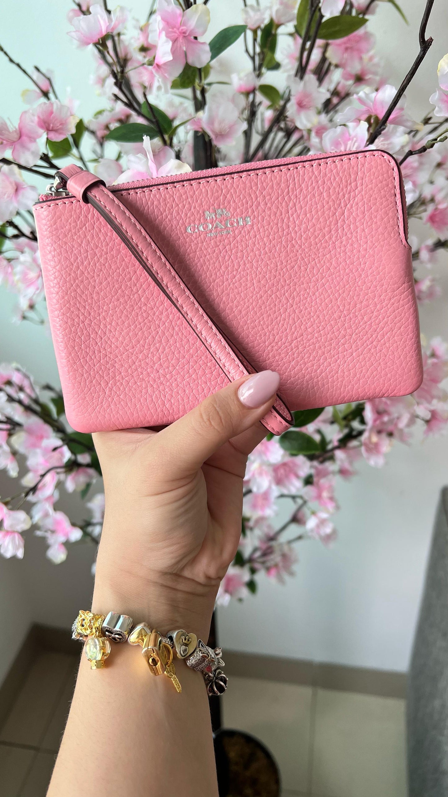 Wristlet Rosa Cartera