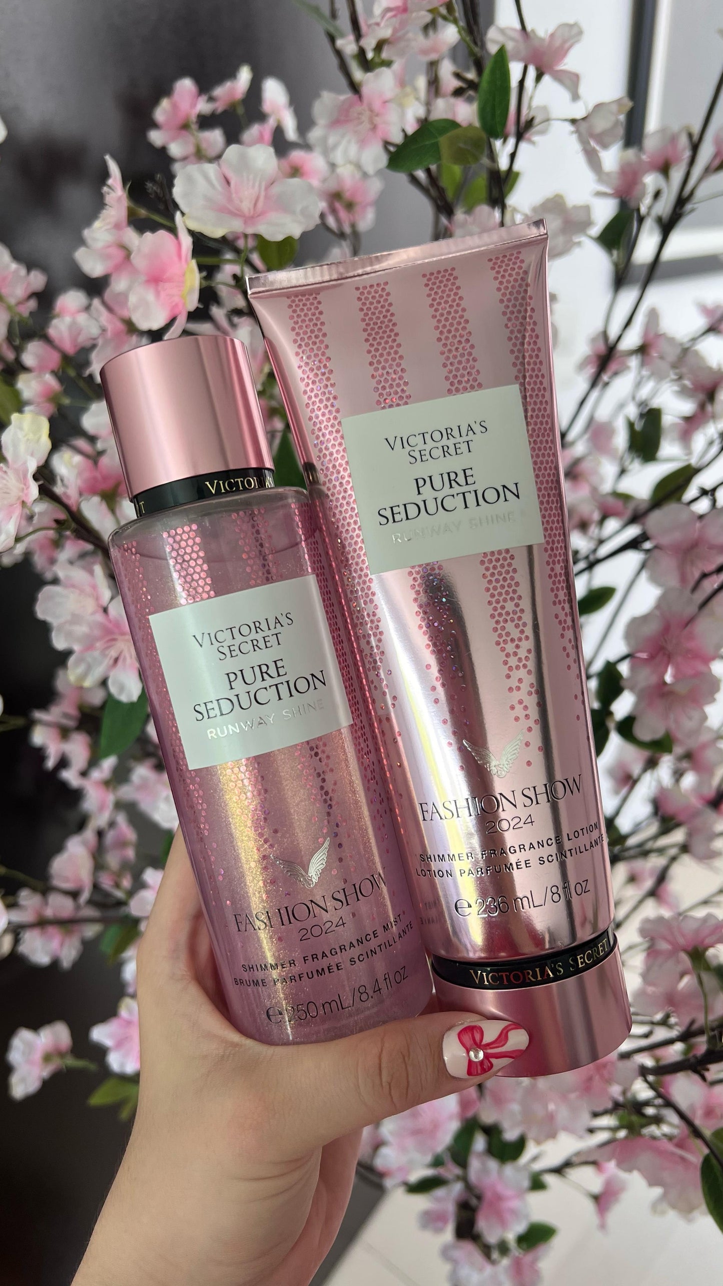 Pink Body Mist Shine Victoria's Secret, loción corporal con destellos de brillos ✨