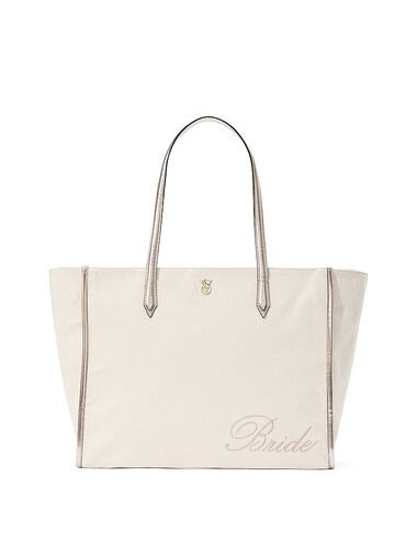 Tote Bag Blanca Bride tela con Wristlet