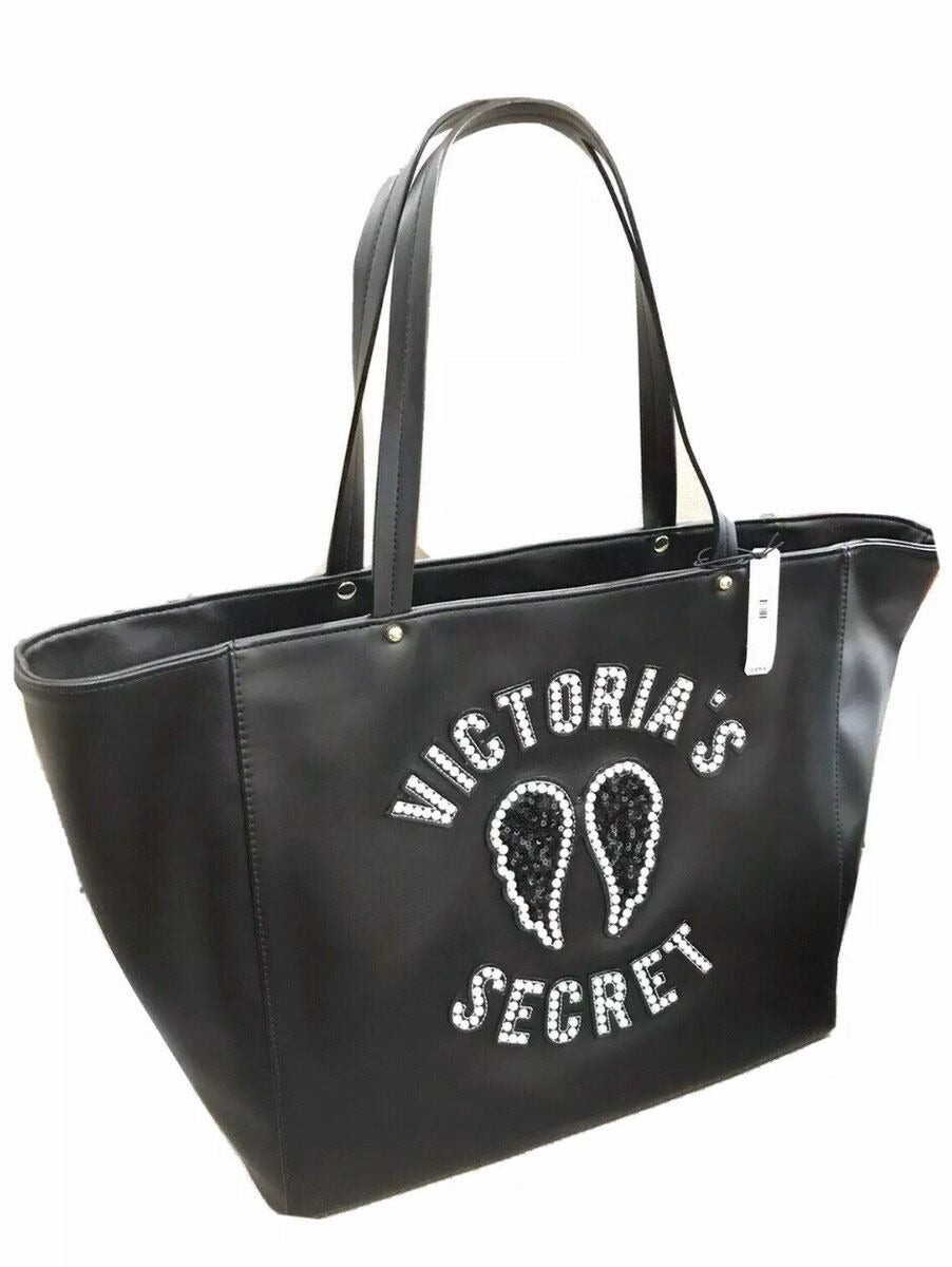 Tote Bag Negra Fashion show con Pedrería