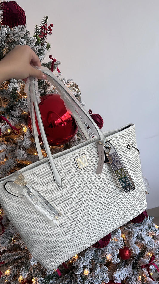 Tote Bag Blanca Trenzada