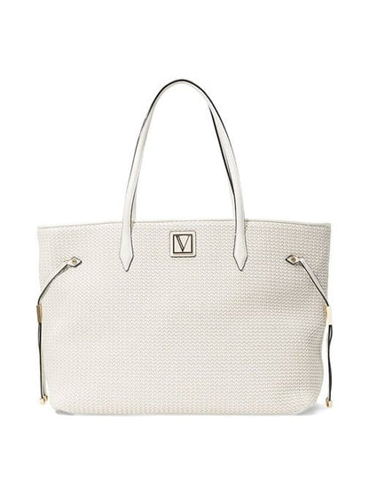Tote Bag Blanca Trenzada